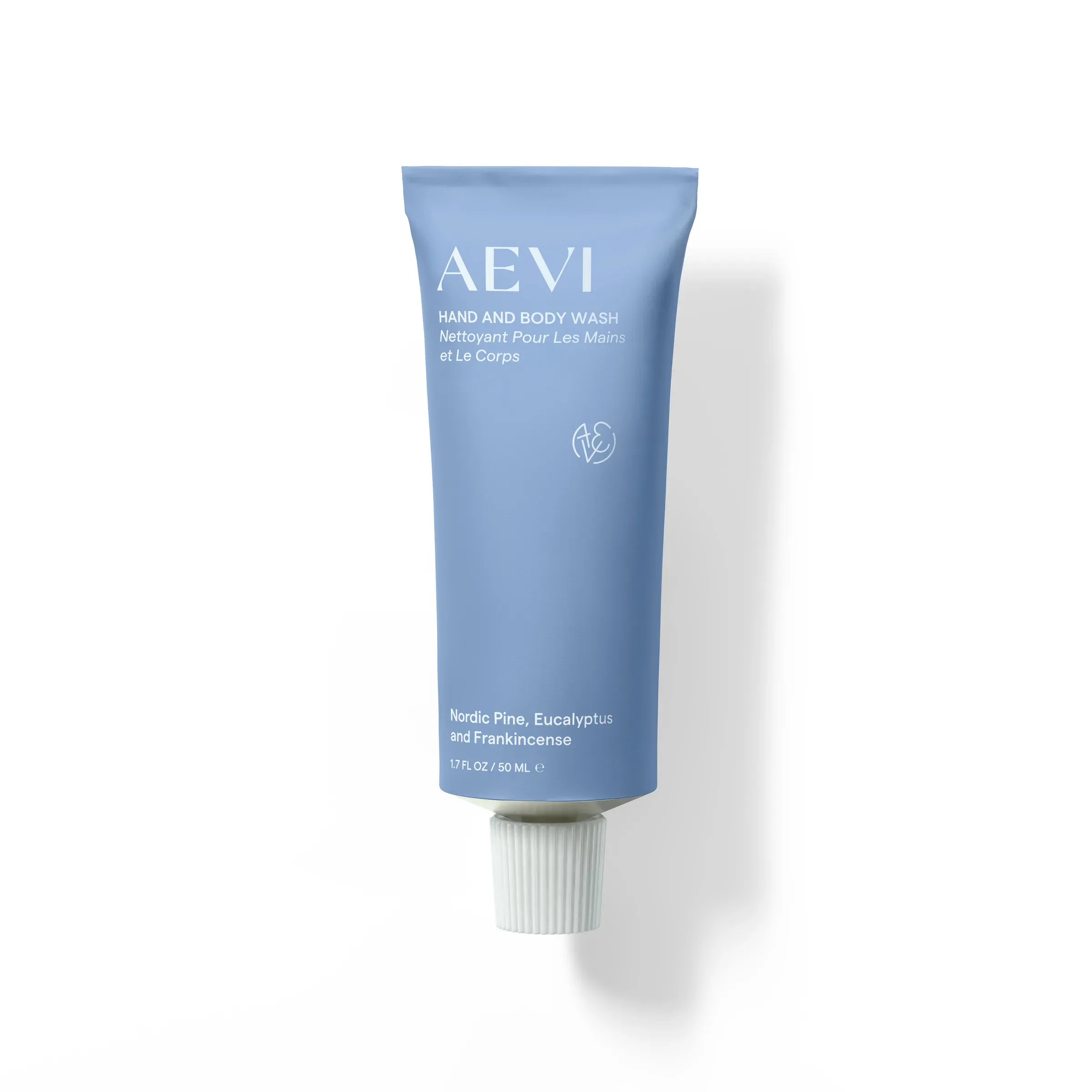 Aevi Hand and Body Wash Tube, 3D product rendering