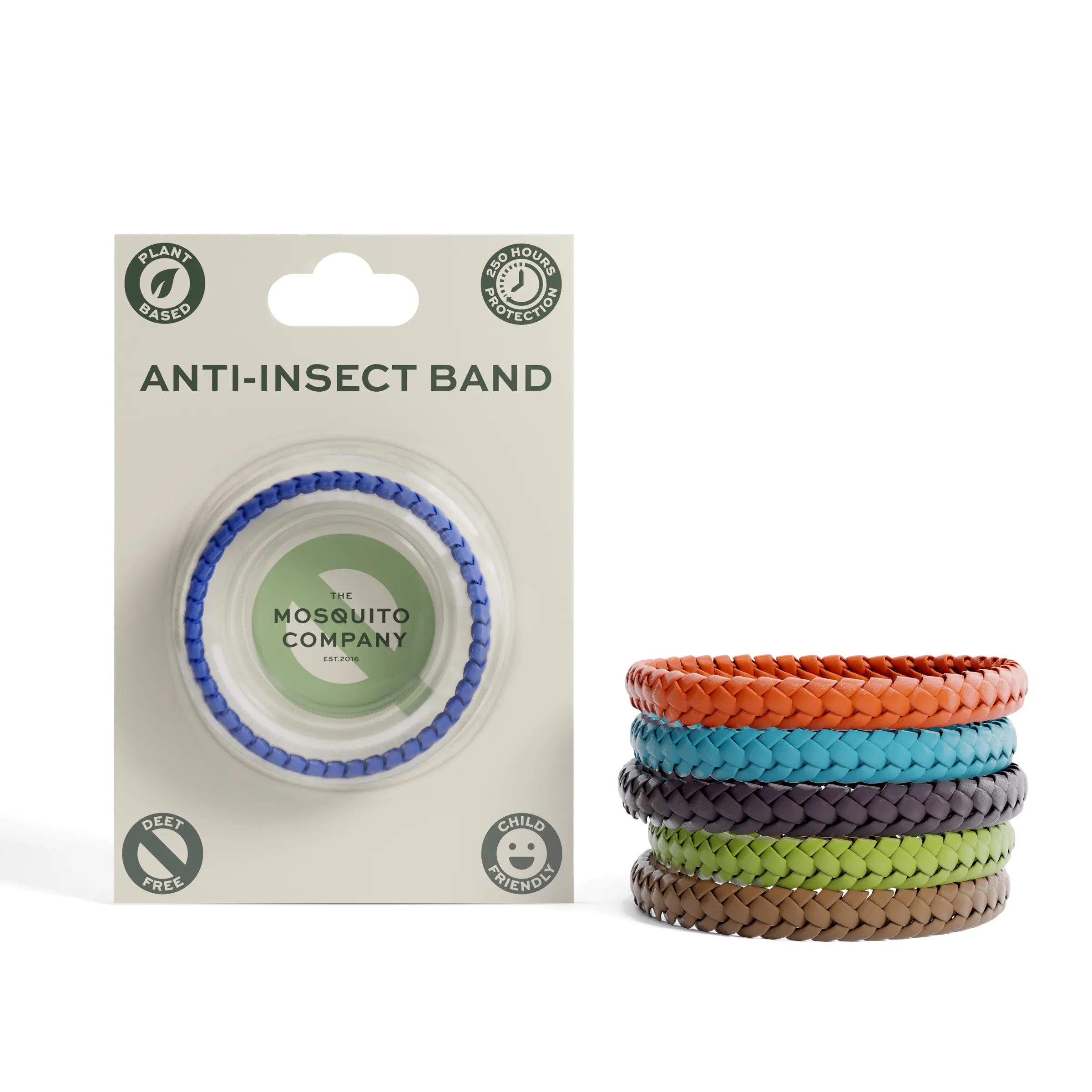 The Mosquito Company Anti Insect Bands with Package, 3D product rendering