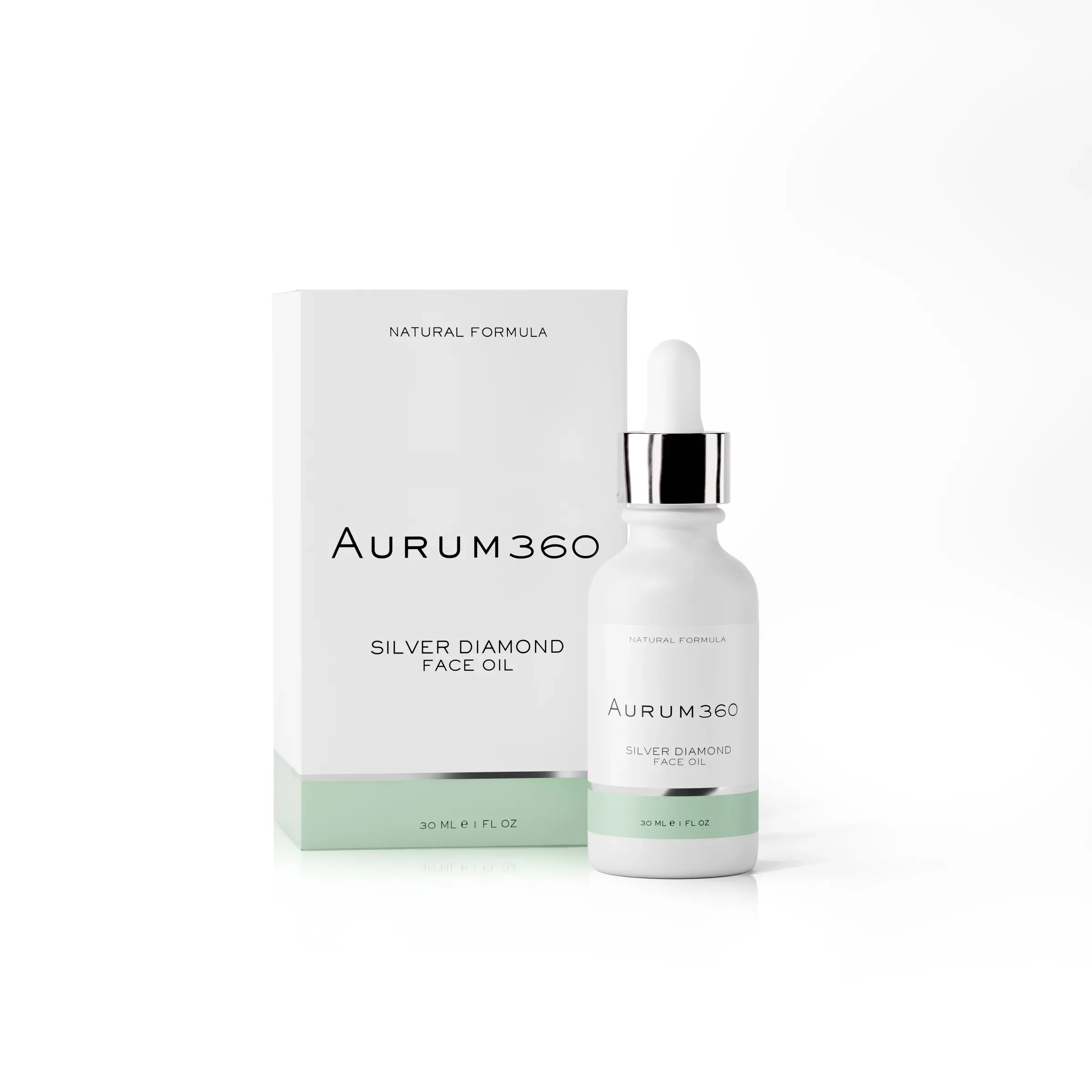 AURUM360 FaceOil with Package, 3D product rendering