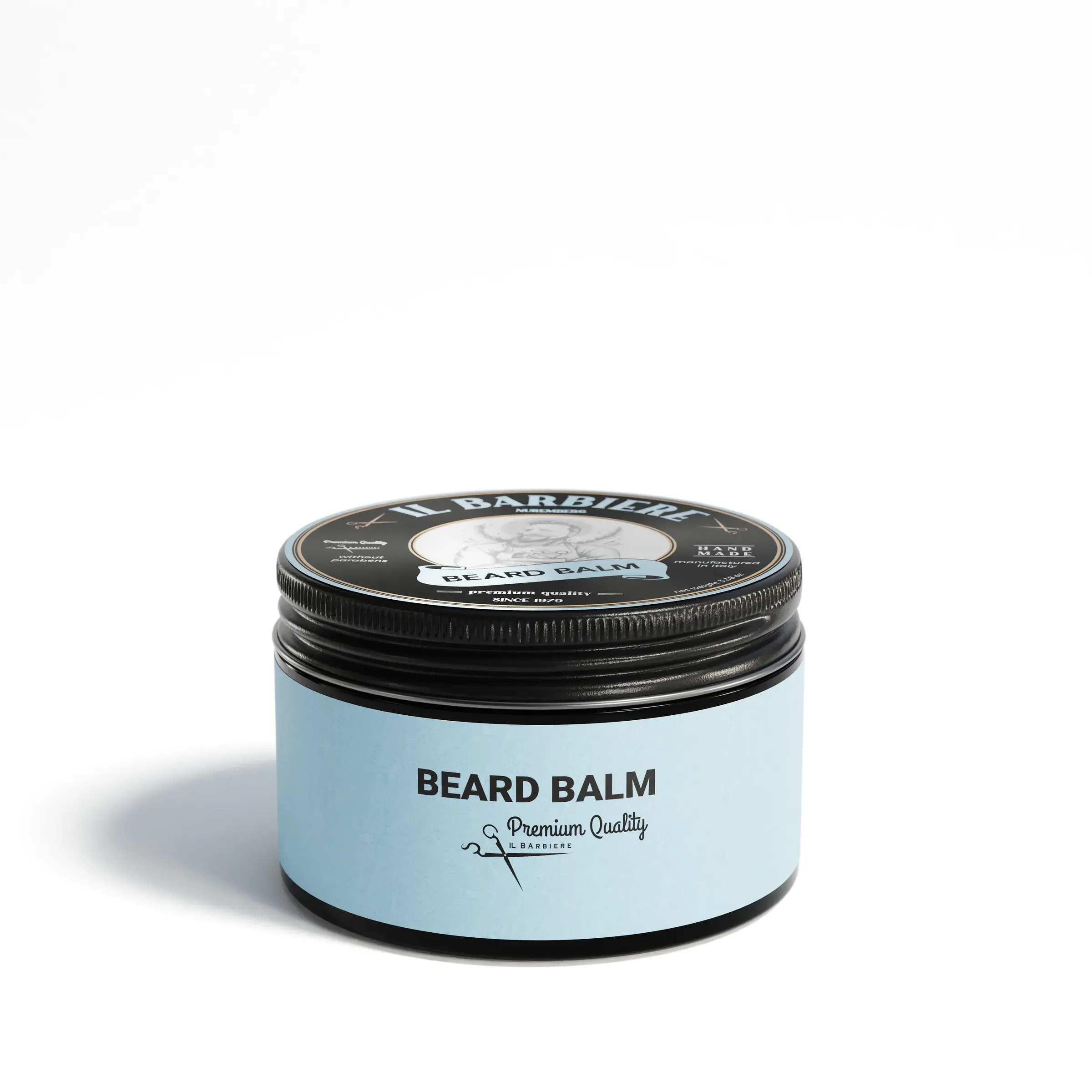 Il Barbiere Beard Balm Wax CamA, 3D product rendering