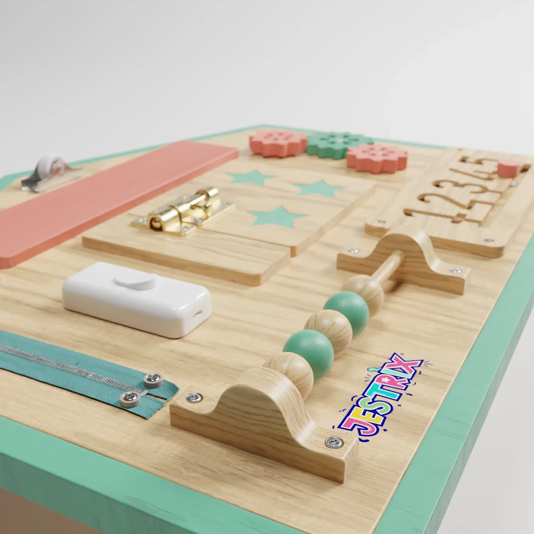 JESTRIX Busyboard, 3D product rendering