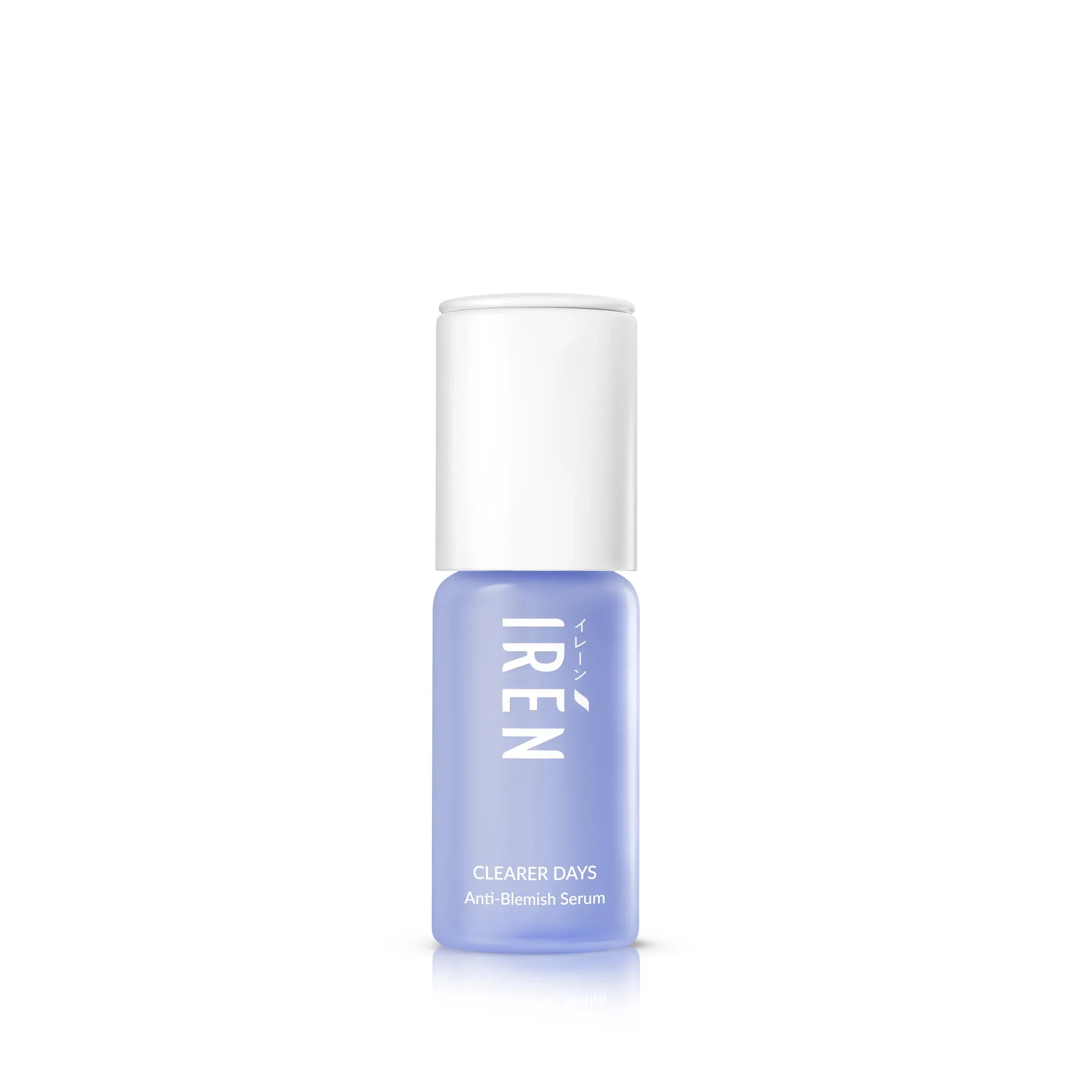 IREN Shizen Clearer Days Serums, small bottles, 3D product rendering