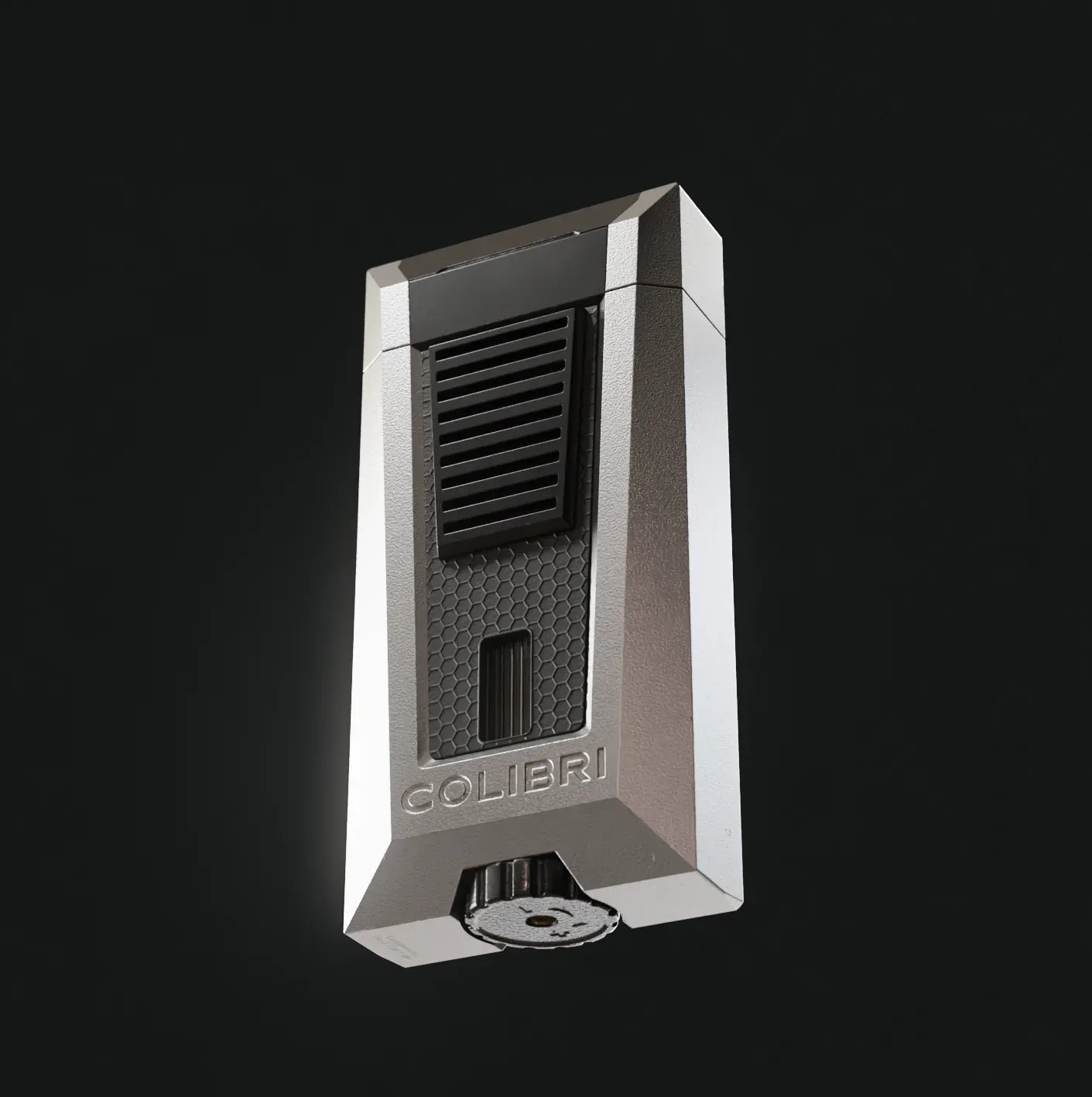 Colibri Lighter Black Background Composition 00001, 3D product rendering