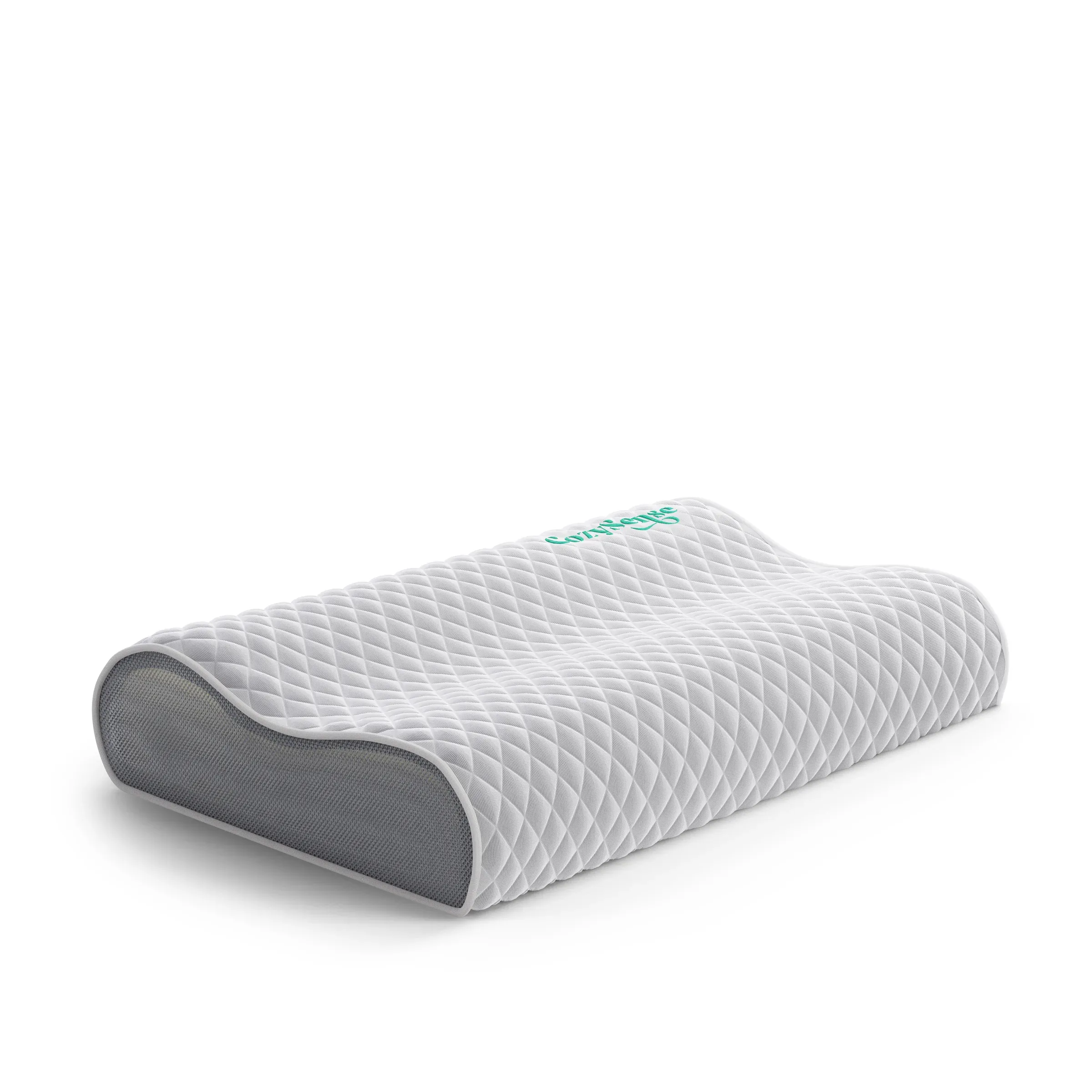 CosySense Memory Pillow Angle 2, 3D product rendering
