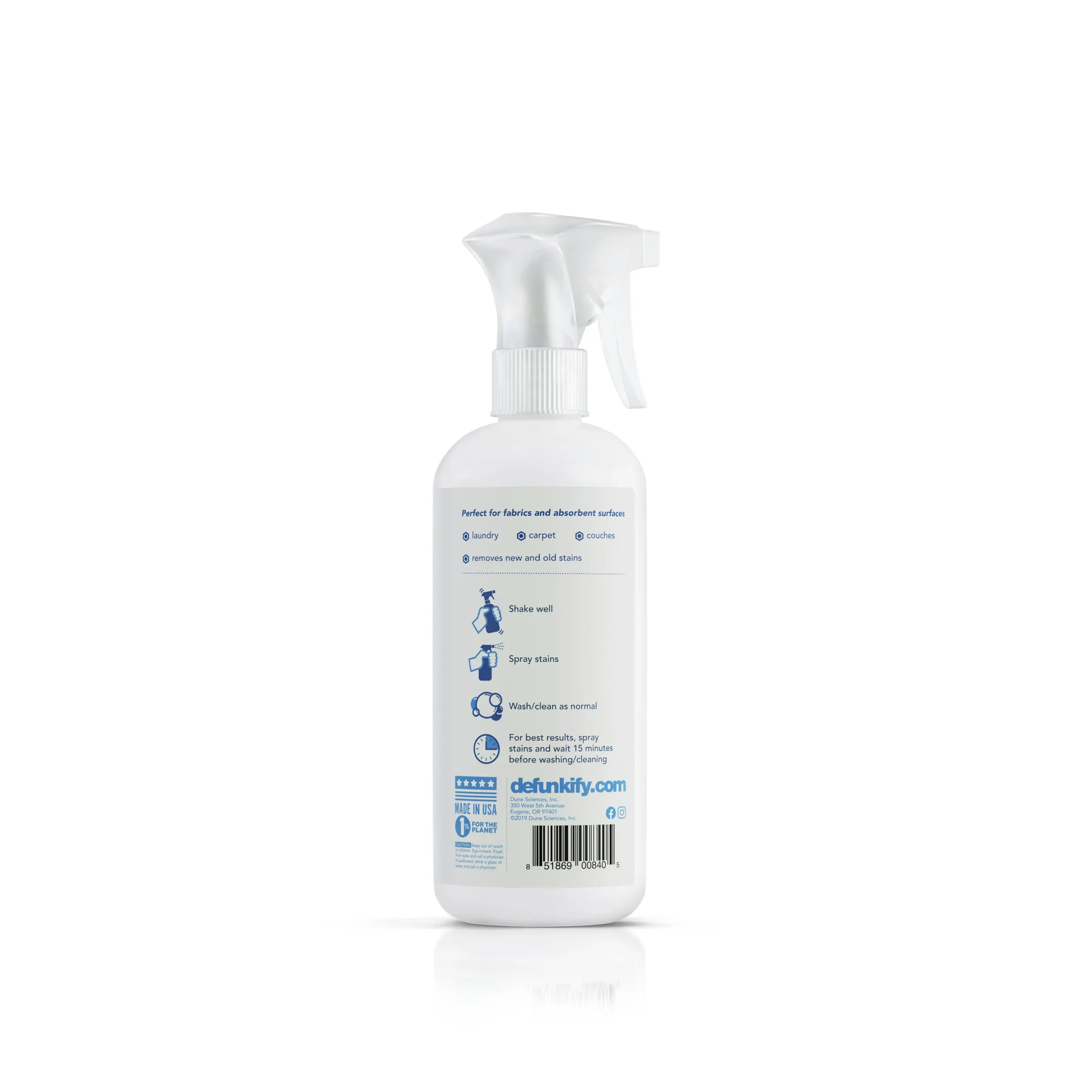 Defunkify Free And Clear Spray Back, 3D product rendering