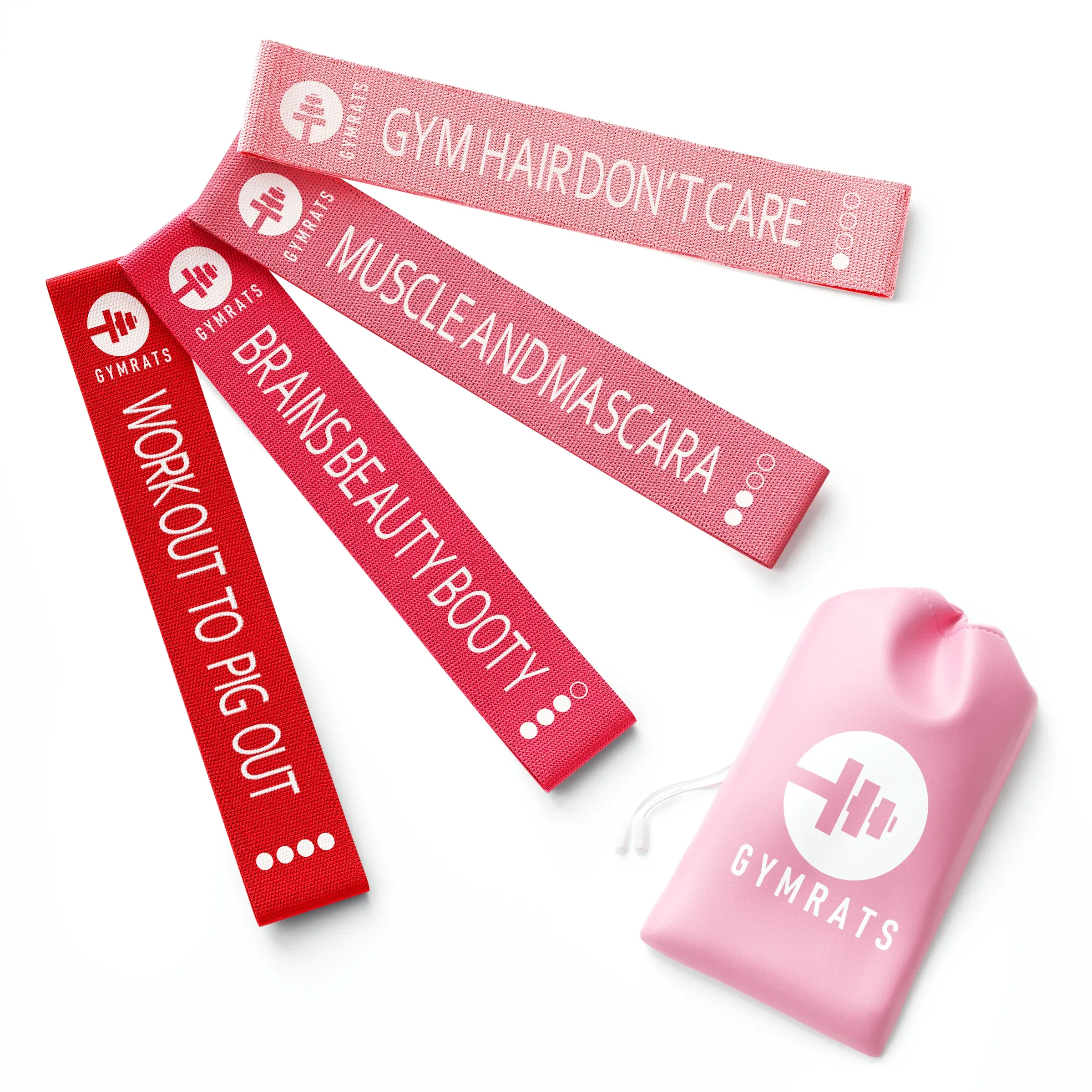 Gymrats Bands +Bag Fabric, 3D product rendering
