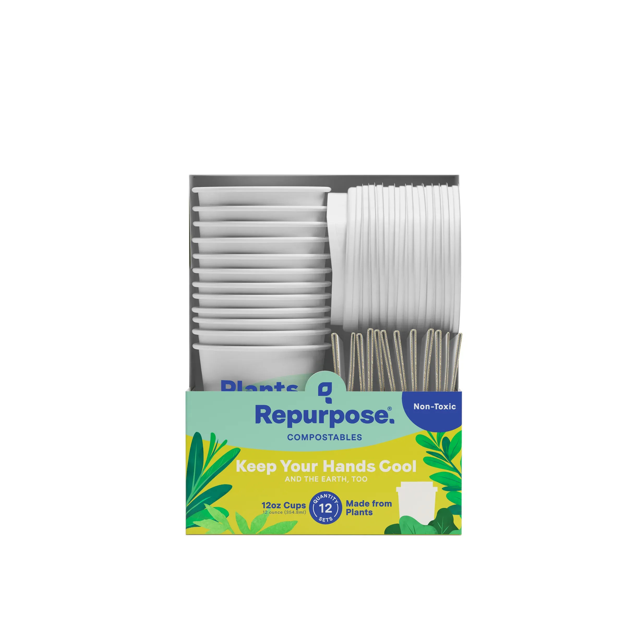 Repurpose Hot Cups With Lids, 3D product rendering