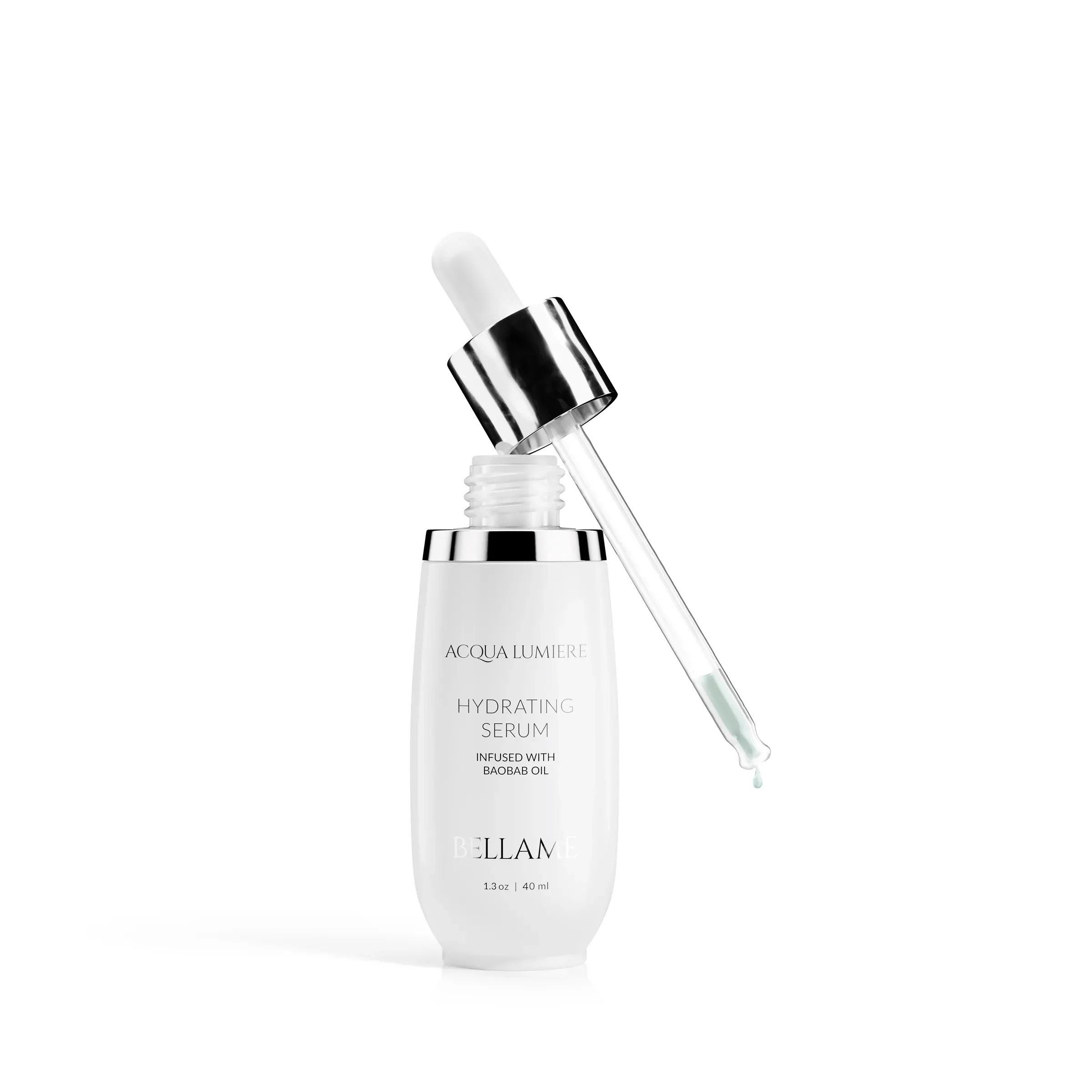 BELLAME Hydrating Serum Open, 3D product rendering