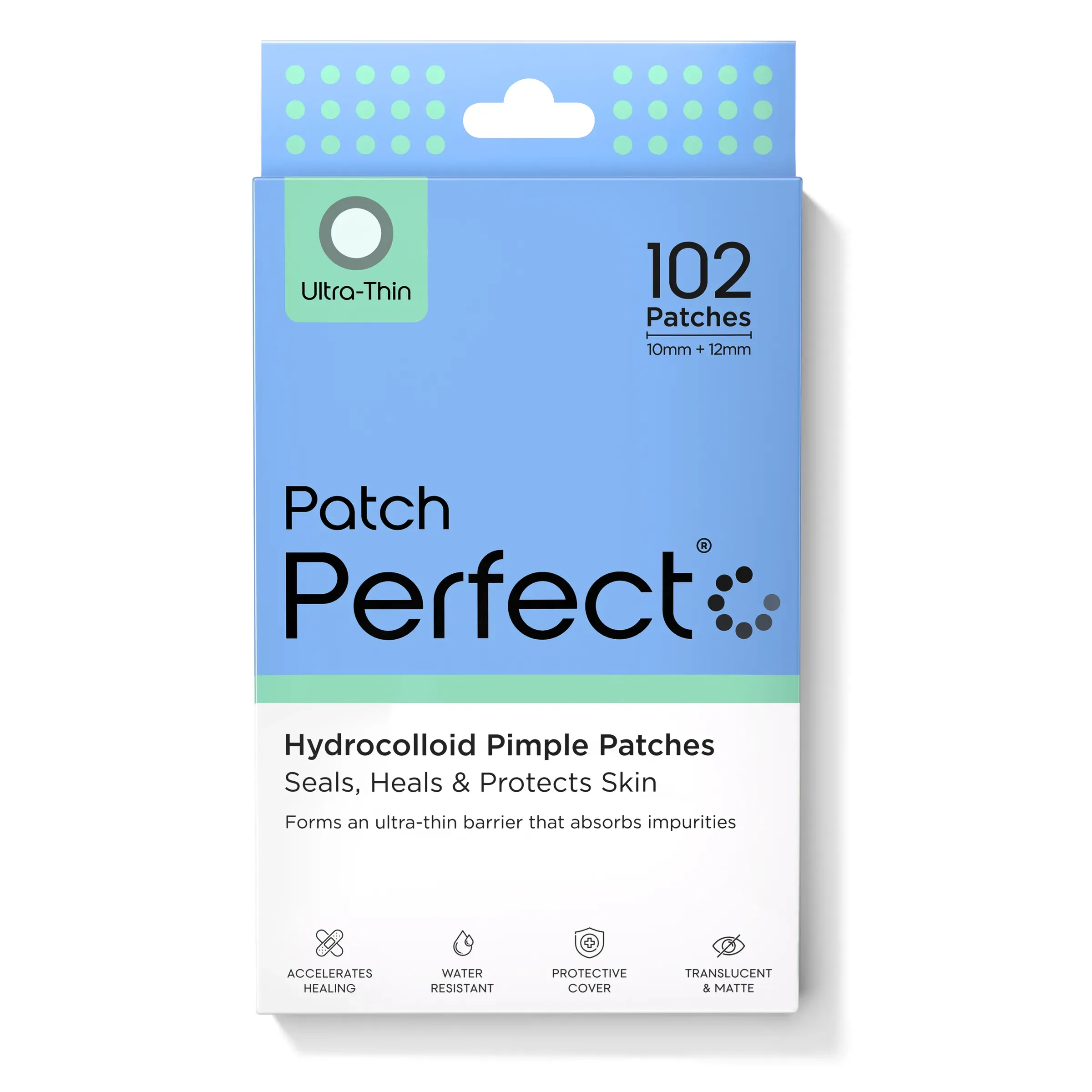 Patch Perfect Hydrocolloid Pimple Patches, 3D product rendering
