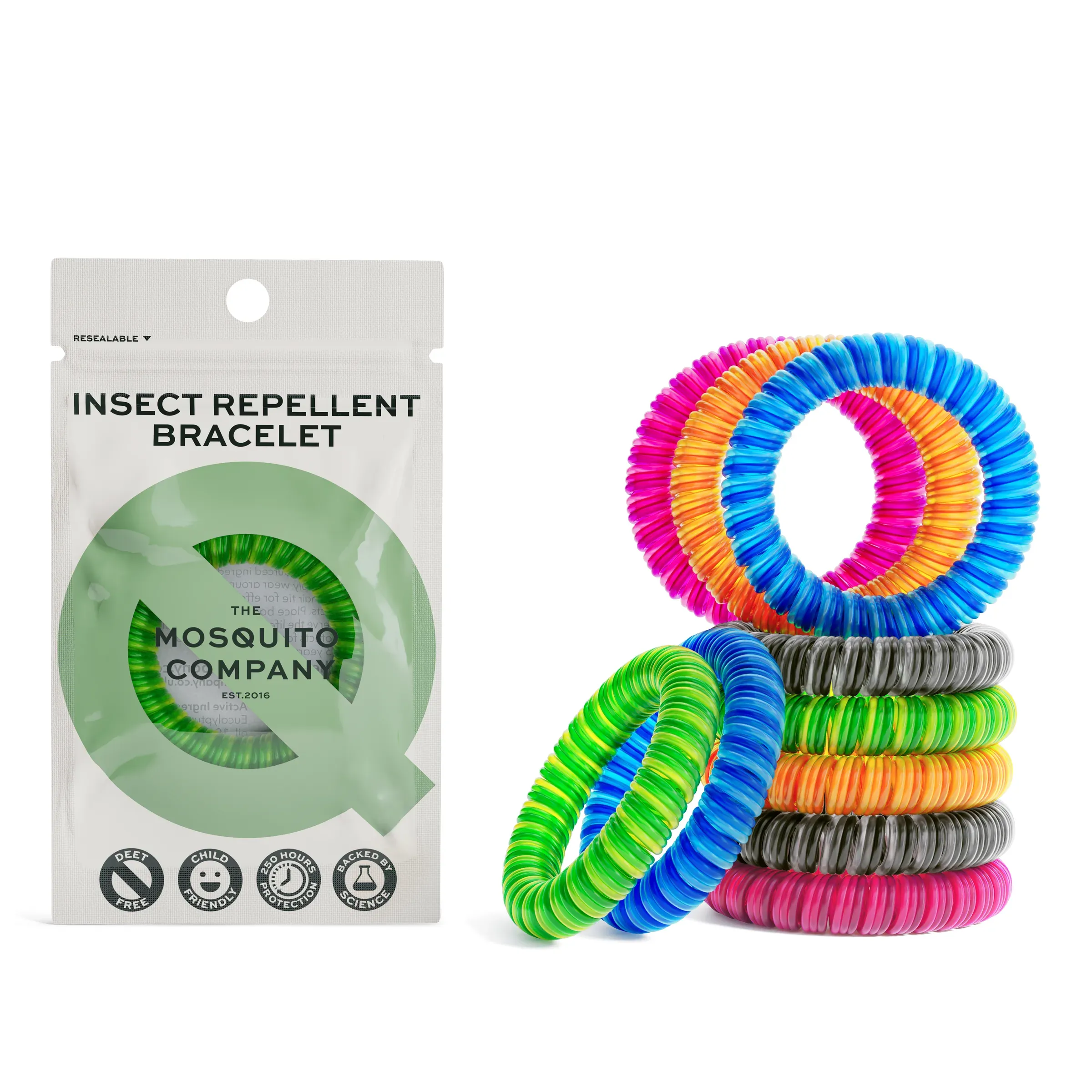 The Mosquito Company Insect repelant Bracelets, 3D product rendering