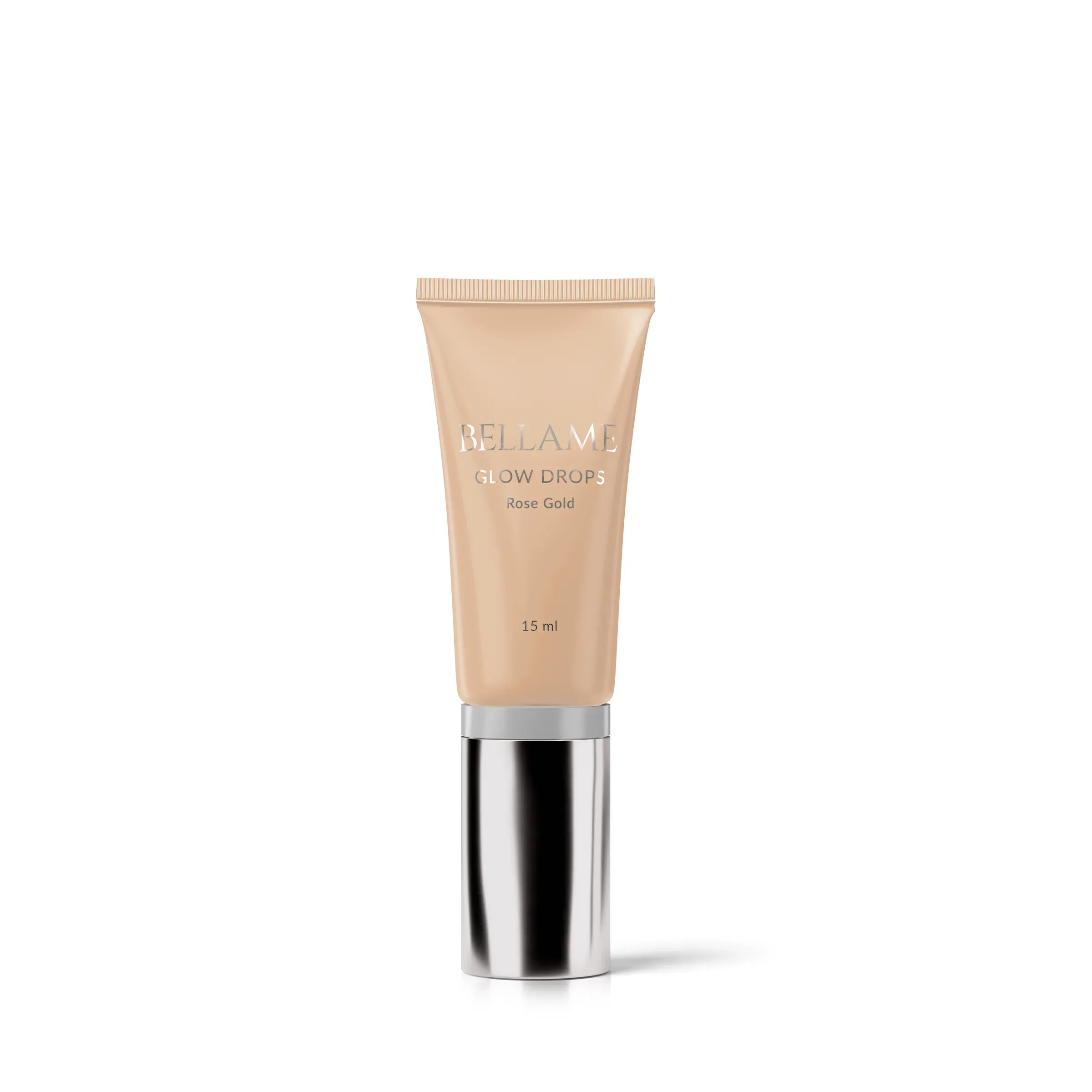 BELLAME Rose Gold Aqua Lumiere Glow Drops, closed, 3D product rendering