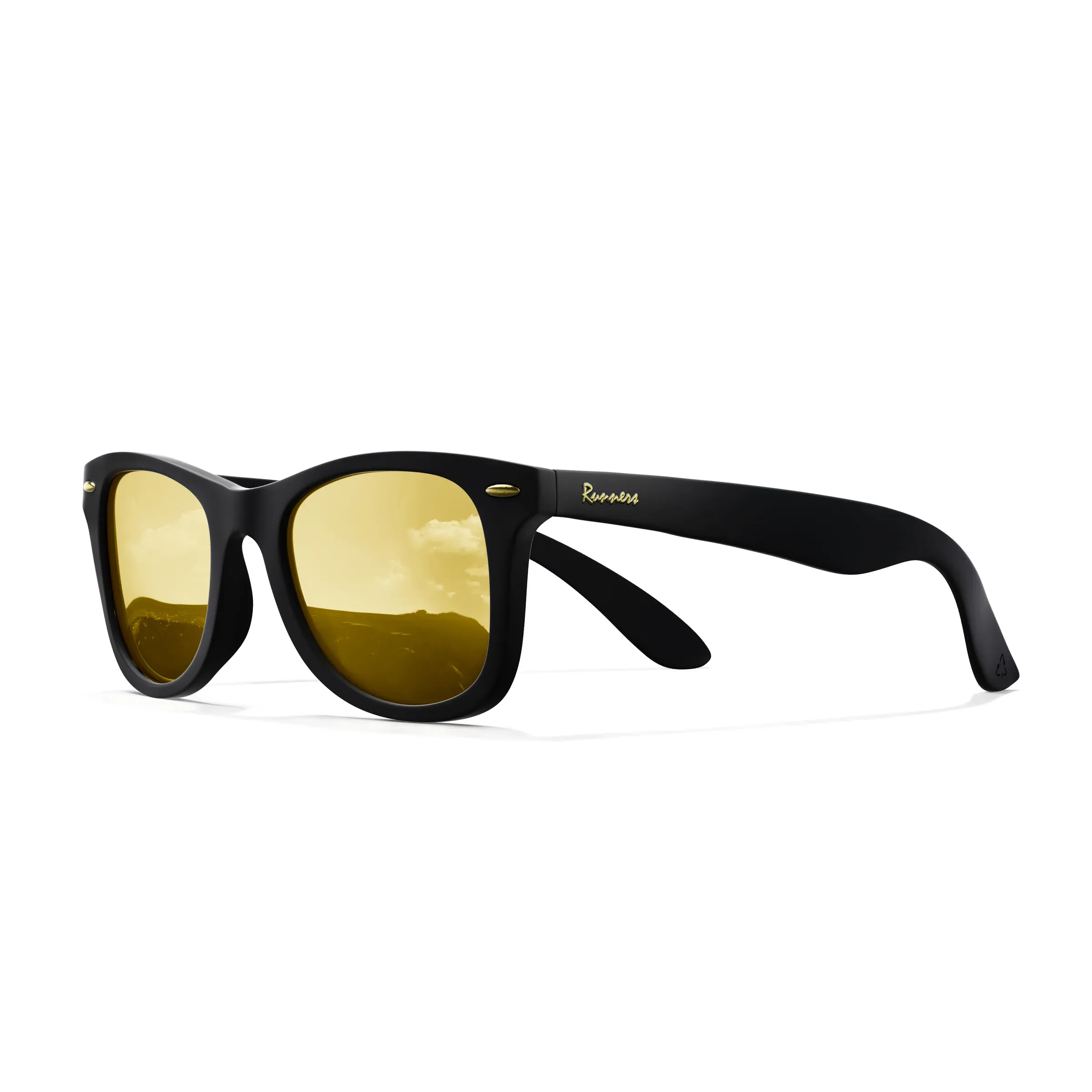 Runner’s Athletics Black and Gold Medium Frames, view 1, 3D product rendering