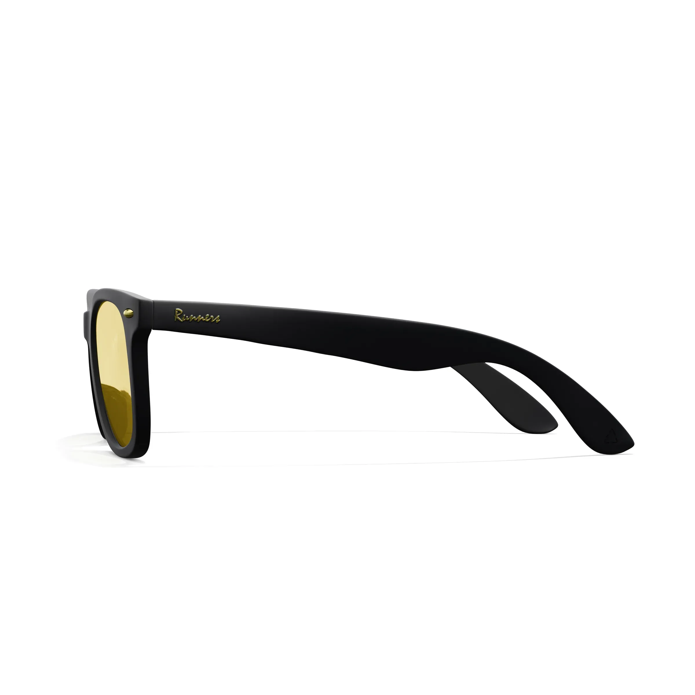 Runner’s Athletics Black and Gold Medium Frames, view 3, 3D product rendering