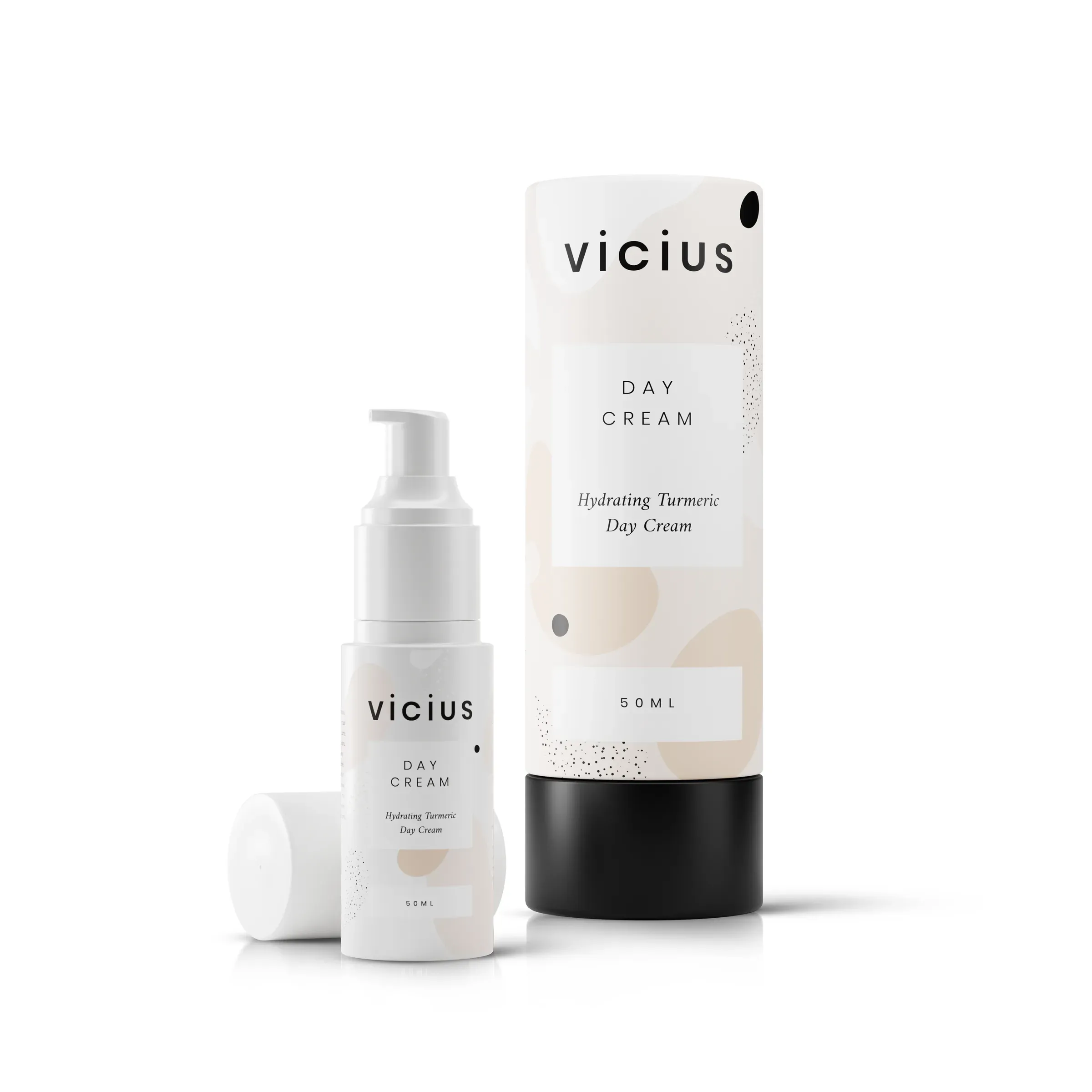 Vicius Day Cream With Box, 3D product rendering