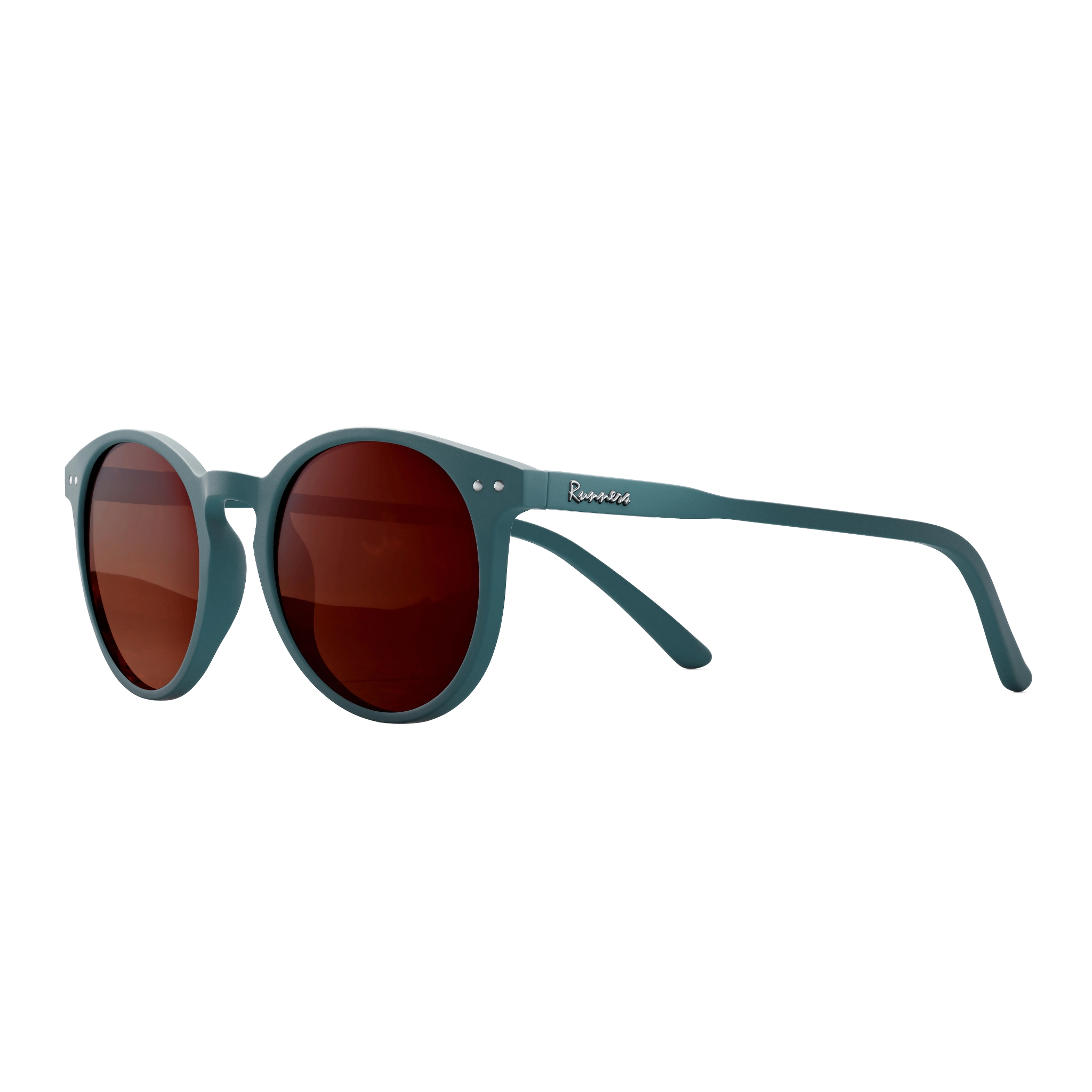 Teal sunglasses shown as an example of a configurable product